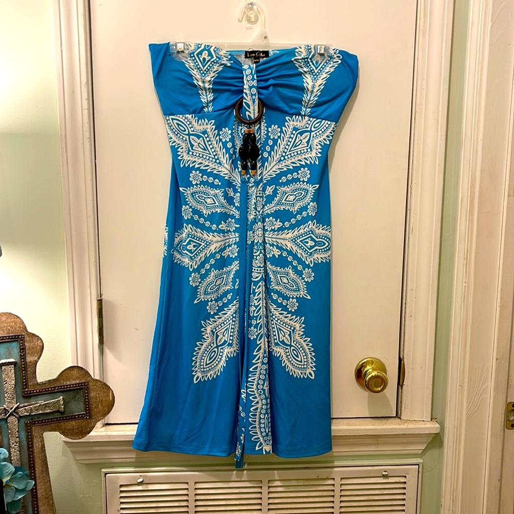 Blue casual dress